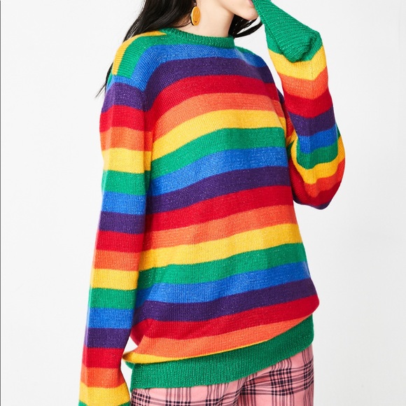 Lazy Oaf Glitter Rainbow Jumper | Poshmark